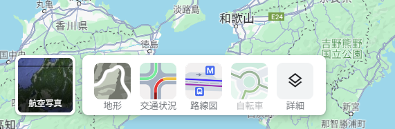 Google Map レイヤー選択アイコン