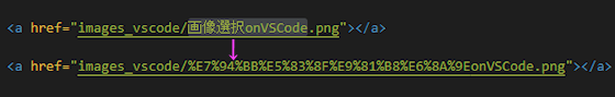 「画像選択onVSCode」を URL に変換